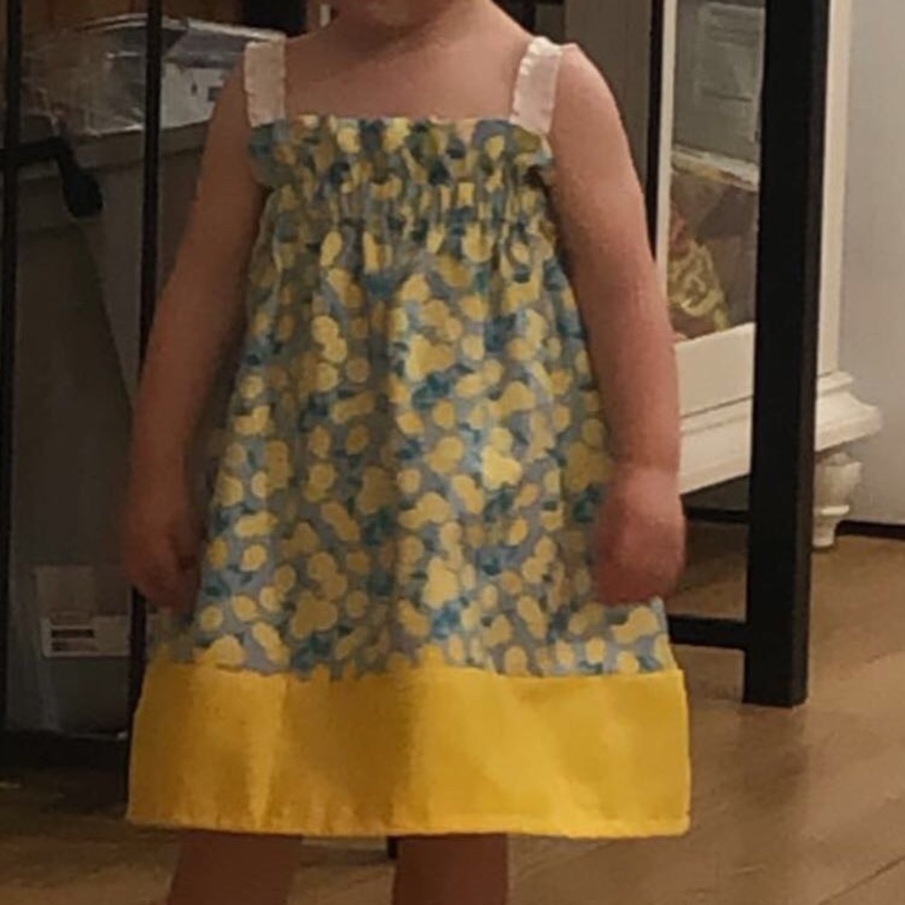 Lemon PaperBag Dress // Toddler // Baby // Personalize // initials